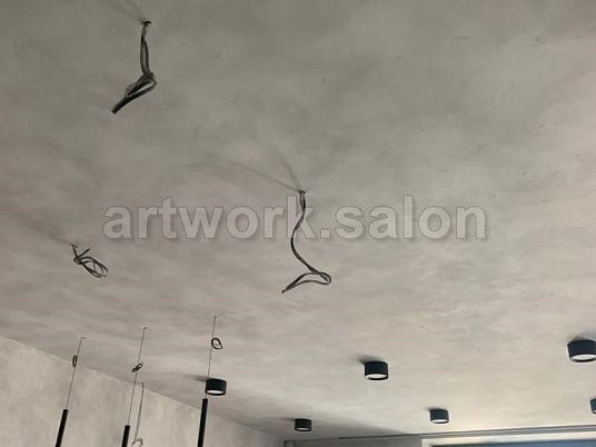 Стены и потолок в художественном бетоне
